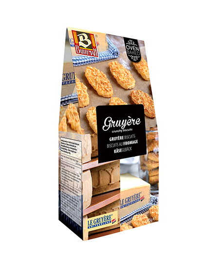 Sūrio sausainiai BUITEMAN, su Gruyere sūriu, 75 g