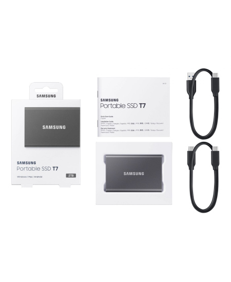 Portable SSD | T7 | 2000 GB | USB 3.2 | Gray