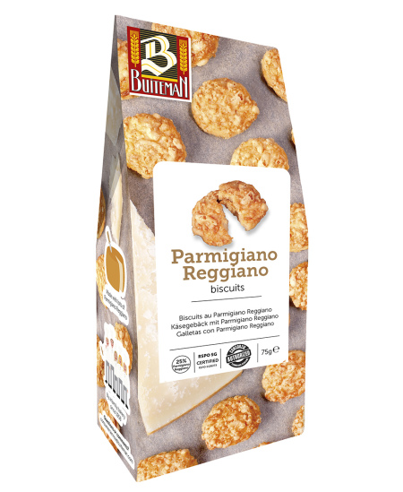 Sūrio sausainiai BUITEMAN, su Parmigiano Reggiano sūriu, 75 g