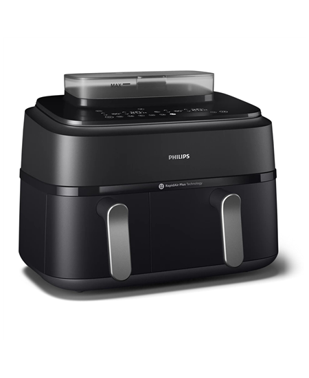 Philips | Dual Basket Airfryer | NA551/00 5000 Series | Power 2750 W | Capacity 9 L | RapidAir Plus and Air Steam | Black