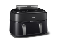 Philips | Dual Basket Airfryer | NA551/00 5000 Series | Power 2750 W | Capacity 9 L | RapidAir Plus and Air Steam | Black