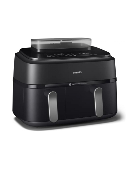 Philips | Dual Basket Airfryer | NA551/00 5000 Series | Power 2750 W | Capacity 9 L | RapidAir Plus and Air Steam | Black