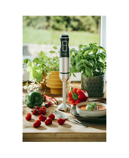 Adler | Hand Blender | AD 4628 | Hand Blender | 1900 W | Number of speeds 1 | Turbo mode | Ice crushing | Stainless Steel/Black