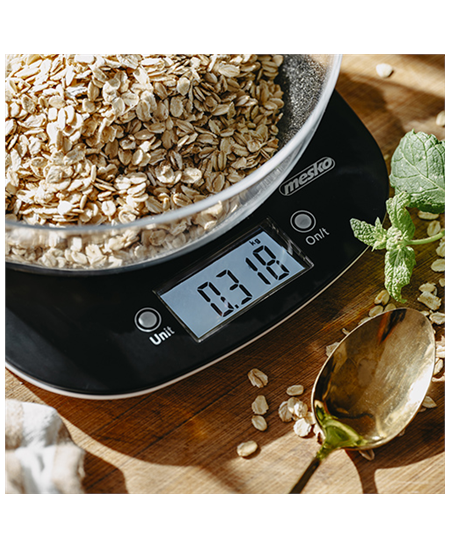 Adler Kitchen Scale with a bowl | MS 3179b | Graduation 1 g | Display type LCD | Black