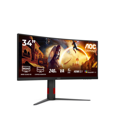 AOC | CU34G4Z | 34 " | Fast VA | WQHD | 21:9 | 240 Hz | 1 ms | 3440 x 1440 pixels | 450 cd/m² | HDMI ports quantity 2 | Bl