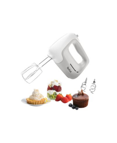 TEFAL | Hand Mixer | HT450B38 | Hand Mixer | 450 W | Number of speeds 5 | Turbo mode | White