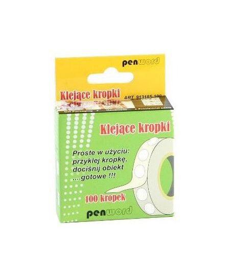 Klijų taškeliai rulonėlyje PENWORD, 100 vnt.