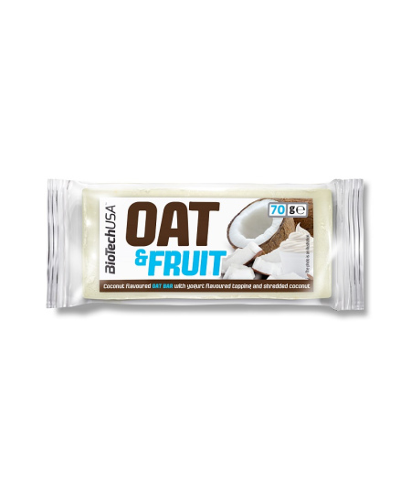 Avižinis batonėlis BioTechUSA Oat Bar, jogurtinis, kokoso skonio, 70 g