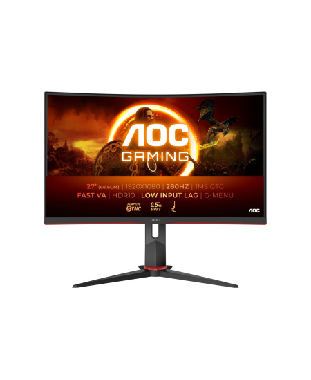 AOC | C27G2Z3/BK | 27 " | VA | FHD | 16:9 | 280 Hz | 1 ms | 1920 x 1080 pixels | 300 cd/m² | HDMI ports quantity 2 | Warra