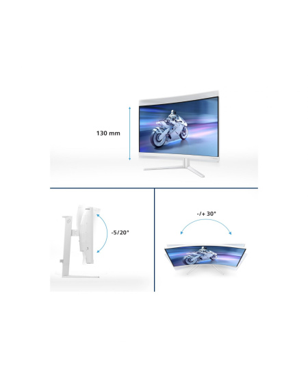 Philips | 27M2C5501/00 | 27 " | VA | Quad HD | 16:9 | 1 ms | 2560 x 1440 pixels | 300 cd/m² | HDMI ports quantity 2 | Whit