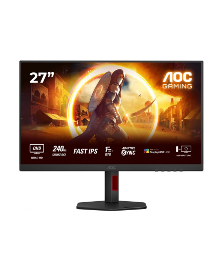 AOC | Q27G4ZR | 27 " | Fast IPS | QHD | 16:9 | 240 Hz | 1 ms | 2560 x 1440 pixels | 400 cd/m² | HDMI ports quantity 2 | Bl