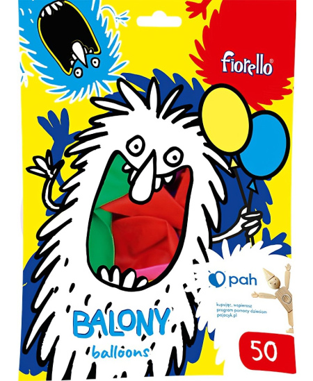 Balionai FIORELLO, pastelinių spalvų, 30 cm, 50 vnt.