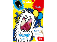Balionai FIORELLO, blizgūs, įvairių spalvų, 30 cm, 50 vnt.