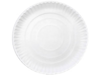 Vienkartinės popierinės lėkštės, 25 cm, baltos, 100 vnt.