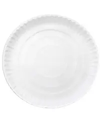 Vienkartinės popierinės lėkštės, 25 cm, baltos, 100 vnt.