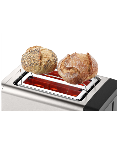 Bosch DesignLine Toaster TAT4P420 Power 970 W, Number of slots 2, Housing material Stainless Steel, Stainless steel/Black