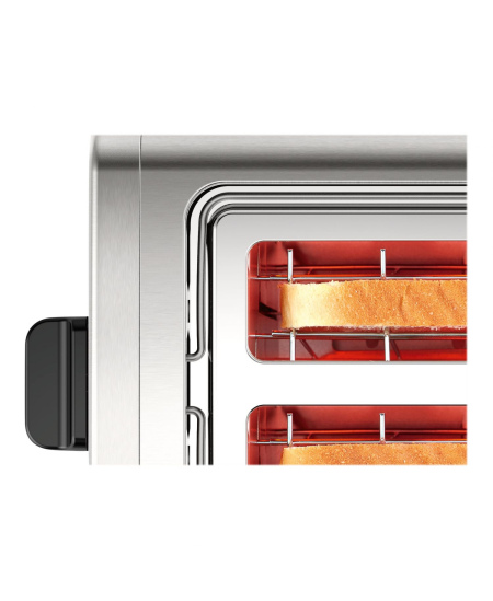 Bosch DesignLine Toaster TAT4P420 Power 970 W, Number of slots 2, Housing material Stainless Steel, Stainless steel/Black