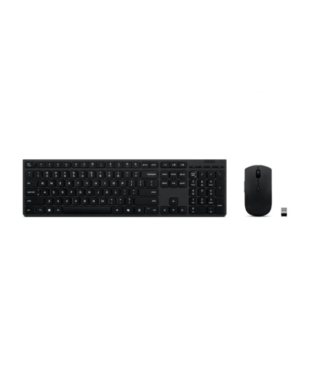 Lenovo Professional Wireless Rechargeable Combo Keyboard and Mouse | Keyboard and Mouse Set | Wireless | Mouse included | Estoni