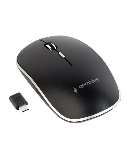 Gembird | Silent Optical Mouse | MUSW-4BSC-01 | Wireless | USB-C | Black