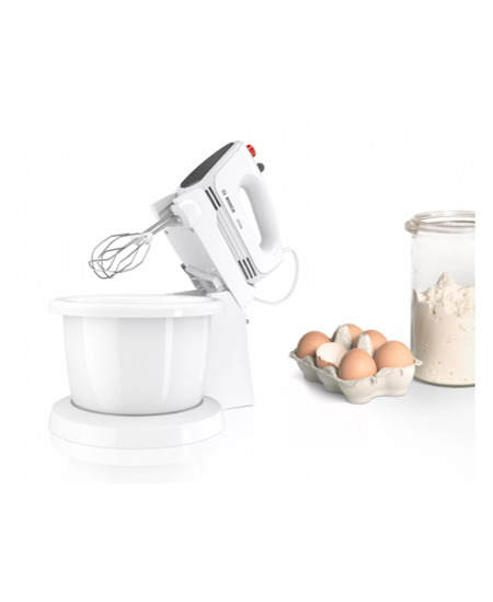 Bosch | Mixer | CleverMixx MFQ2600G | Mixer with bowl | 375 W | Number of speeds 4 | Turbo mode | White
