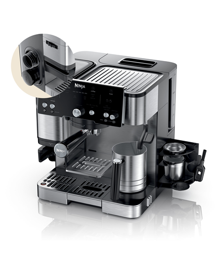 NINJA | Luxe Cafe Essential Espresso Machine | ES501EU | Pump pressure 9 bar | Built-in milk frother | Semi-automatic | Black