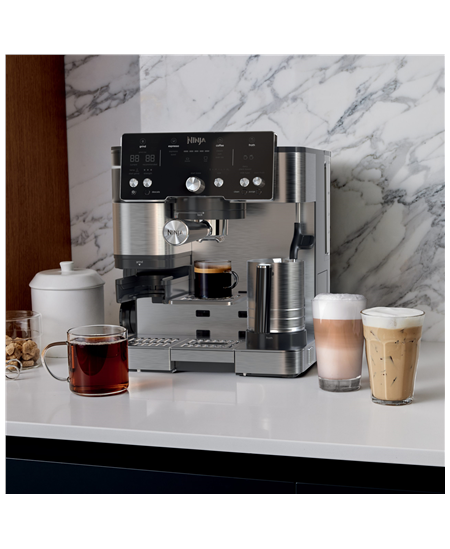 NINJA | Luxe Cafe Essential Espresso Machine | ES501EU | Pump pressure 9 bar | Built-in milk frother | Semi-automatic | Black