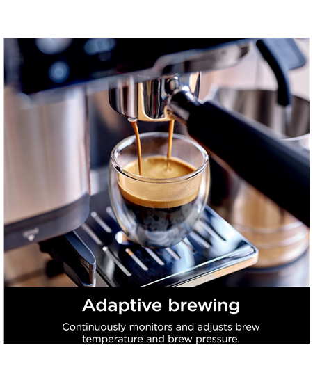 NINJA | Luxe Cafe Essential Espresso Machine | ES501EU | Pump pressure 9 bar | Built-in milk frother | Semi-automatic | Black