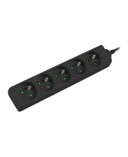 Lanberg Cable Power Strip, 5X French Outlets Quality-Grade Copper, 3 m | PS0-05E-0300-BK