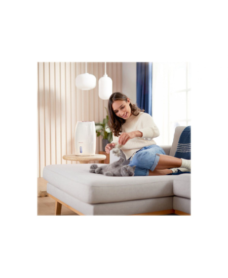 Philips HU2716/10 Humidifier, 17 W, Water tank capacity 2 L, Suitable for rooms up to 32 m², NanoCloud evaporation, Humidificat