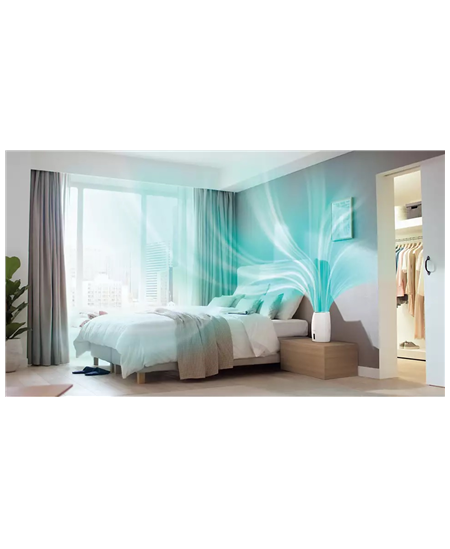 Philips HU2716/10 Humidifier, 17 W, Water tank capacity 2 L, Suitable for rooms up to 32 m², NanoCloud evaporation, Humidificat