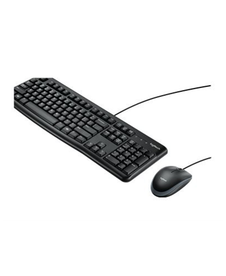 Logitech | Desktop MK120 | Wired keyboard | USB | Mouse included | US | Black