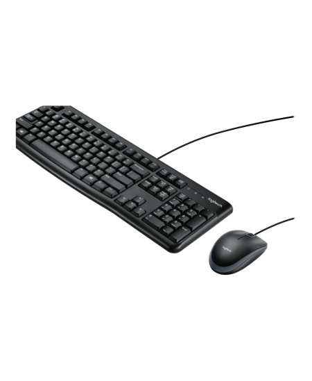Logitech | Desktop MK120 | Wired keyboard | USB | Mouse included | US | Black