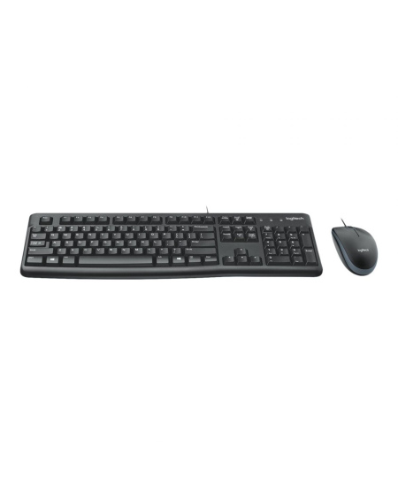 Logitech | Desktop MK120 | Wired keyboard | USB | Mouse included | US | Black