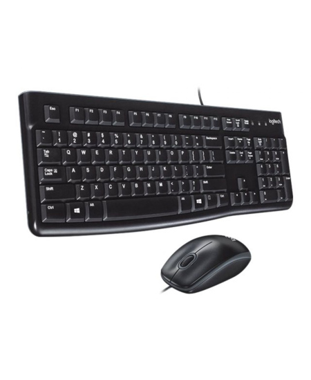 Logitech | Desktop MK120 | Wired keyboard | USB | Mouse included | US | Black