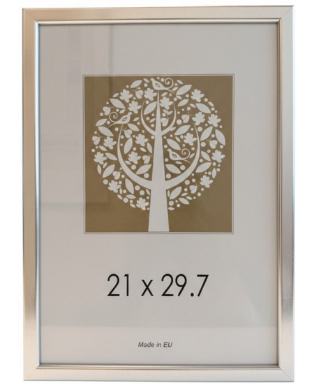 Rėmelis nuotraukoms, medinis, 21x30 cm (A4), sidabrinis