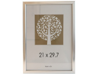 Rėmelis nuotraukoms, medinis, 21x30 cm (A4), sidabrinis