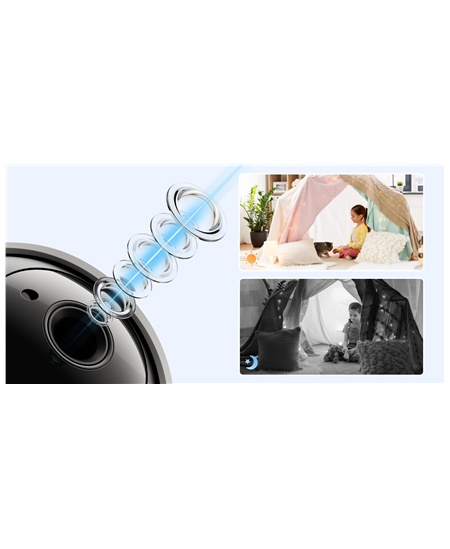 Reolink Smart Wi-Fi PT Indoor Security Camera | E331 | PTZ | 5 MP | F4mm/F1.6 | H.264 | Micro SD, Max. 512 GB