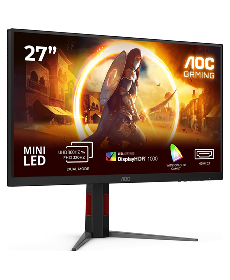 AOC | U27G4XM | 27 " | Fast IPS | UHD | 16:9 | 160 Hz | 1 ms | 3840 x 2160 pixels | 1200 cd/m² | HDMI ports quantity 1 | B