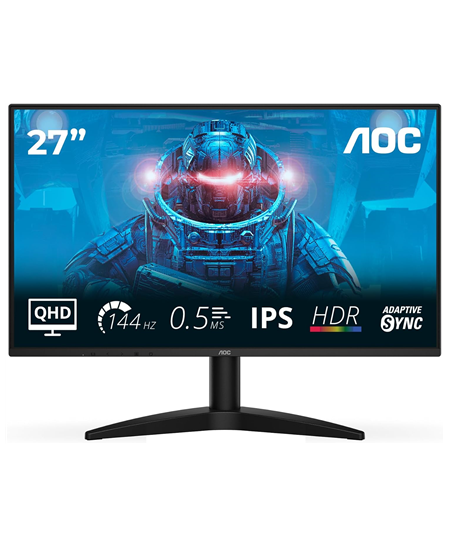 AOC | Q27B36X | 27 " | IPS | QHD | 16:9 | 144 Hz | 4 ms | 2560 x 1440 pixels | 300 cd/m² | HDMI ports quantity 1 | Black