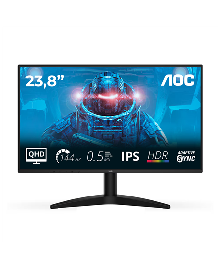 AOC | Q24B36X | 24 " | IPS | QHD | 16:9 | 144 Hz | 4 ms | 2560 x 1440 pixels | 300 cd/m² | HDMI ports quantity 1 | Black