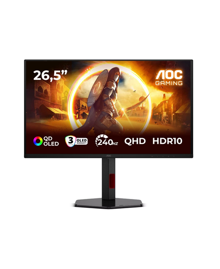 AOC | Q27G4ZDR | 27 " | QD-OLED | QHD | 16:9 | 240 Hz | 0.03 ms | 2560 x 1440 pixels | 400 cd/m² | HDMI ports quantity 2 |