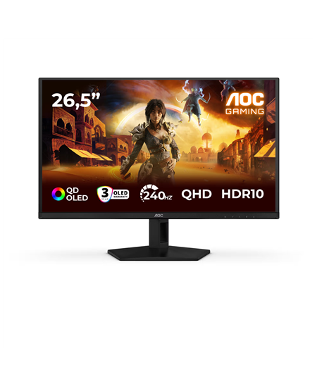 AOC Q27G41ZDF | 27 " | QD-OLED | QHD | 16:9 | 240 Hz | 0.03 ms | 2560 x 1440 pixels | 400 cd/m² | HDMI ports quantity 1 | 