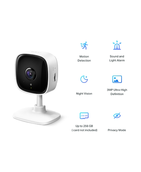 TP-LINK | Home Security Wi-Fi Camera | Tapo C110 | Cube | 3 MP | 3.3mm/F/2.0 | Privacy Mode, Sound and Light Alarm, Motion Detec