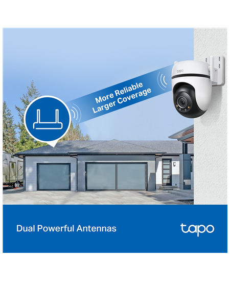 TP-LINK | Pan/Tilt Security Wi-Fi Camera | Tapo C520WS | Dome | 4 MP | 3.18 mm/F1.6 | IP66 | H.264 | MicroSD, up to 512 GB