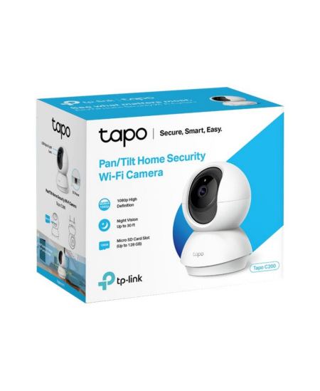 TP-LINK Pan/Tilt Home Security Wi-Fi Camera Tapo C200 4mm/F/2.4, Privacy Mode, Sound and Light Alarm, Motion Detection and Notif
