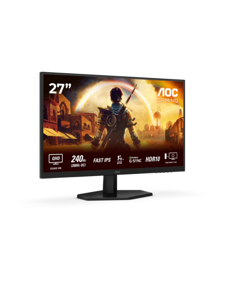 AOC | Q27G42ZE | 27 " | IPS | QHD | 16:9 | 260 Hz | 1 ms | 2560 x 1440 pixels | 300 cd/m² | HDMI ports quantity 1 | Black