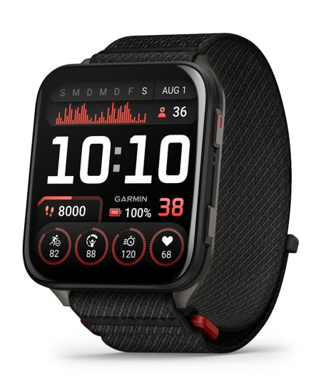 Garmin Venu X1 Išmanusis laikrodis Black, Slate Titanium Caseback / Black ComfortFit Nylon Band