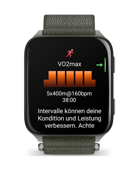 Garmin Venu X1 Išmanusis laikrodis Moss, Titanium Caseback / Moss ComfortFit Nylon Band