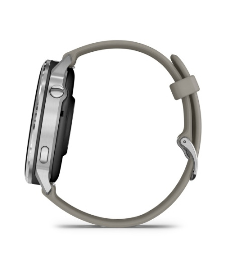 Garmin Venu 4 Išmanusis laikrodis 45 mm Silver / Silver Gray Silicone Band