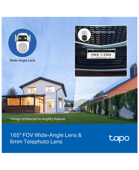 TP-LINK | Dual Lens Security Wi-Fi Camera | Tapo C545D | Dome | 3 MP | 6mm | IP66 | H.264 | MicroSD, up to 512 GB